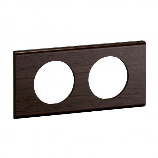 Photo Plaque de finition nouveau Cliane 2 postes - Frne Wengu | Ref : CP2502