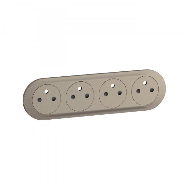 Photo Enjoliveur prise prcble 4x2P+T compacte Surface nouveau Cliane - Titanium | Ref : CT0114