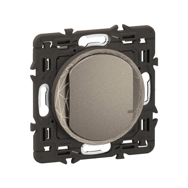 Photo Interrupteur filaire nouveau Céliane with Netatmo sans Neutre, avec variation - Titanium | Ref : CT0403