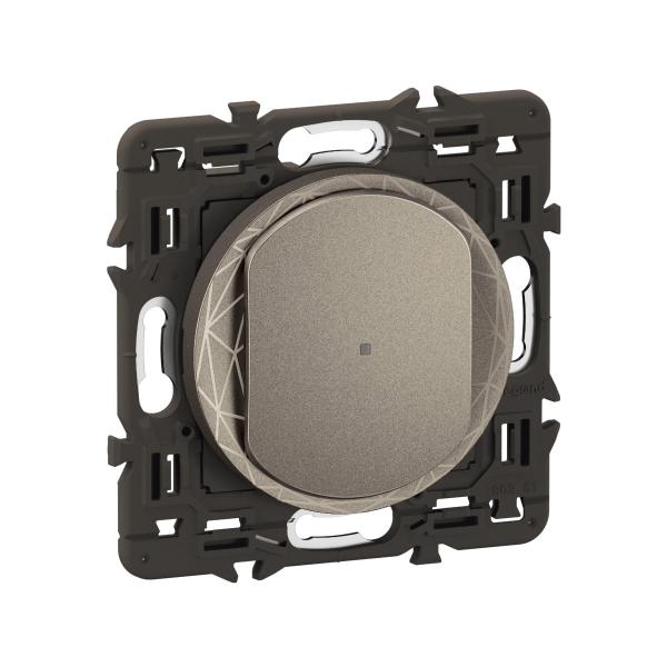 Photo Interrupteur filaire nouveau Cliane with Netatmo avec Neutre, avec variation - Titanium | Ref : CT0409