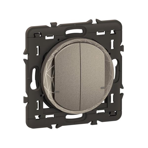 Photo Commande double sans fils nouveau Céliane with Netatmo - Titanium | Ref : CT0415