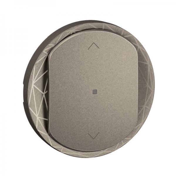 Photo Enjoliveur interrupteur/commande volet roulants nouveau Céliane with Netatmo - Titanium | Ref : CT1431