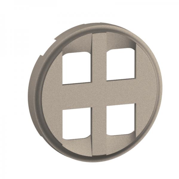 Photo Enjoliveur prise quadruple RJ45 nouveau Cliane - Titanium | Ref : CT4348