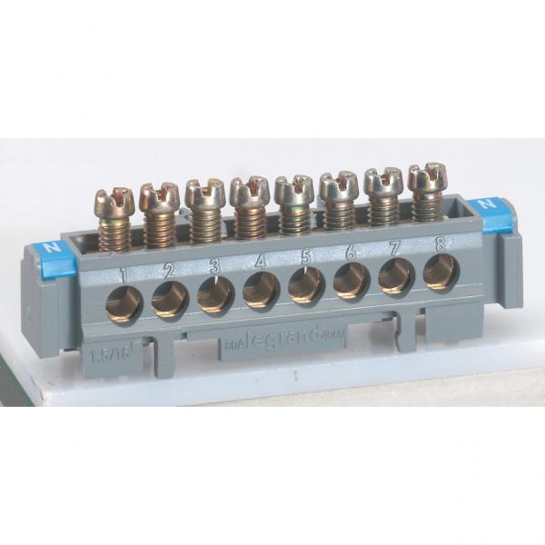 Vignette 2 produit Bornier rpartition nu sur support - 1 connexion 6mm  25mm - longueur 113mm | Ref : 004824