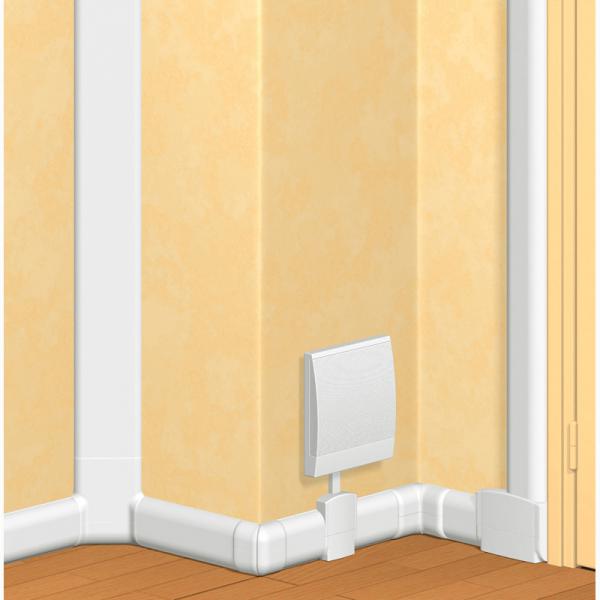 Vignette 2 produit Plinthe DLPlus 80x20mm 2 compartiments 1 couvercle longueur 2m - blanc | Ref : 030069