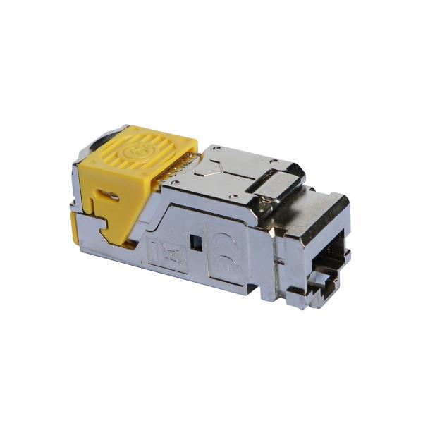 Vignette 2 produit Lot de 6 connecteurs RJ45 cat.6A LCS pour panneau brassage UTP droit et angle | Ref : 033773