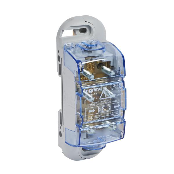 Vignette 2 produit Botier de raccordement aluminium ou cuivre 120mm 300A maximum | Ref : 037480