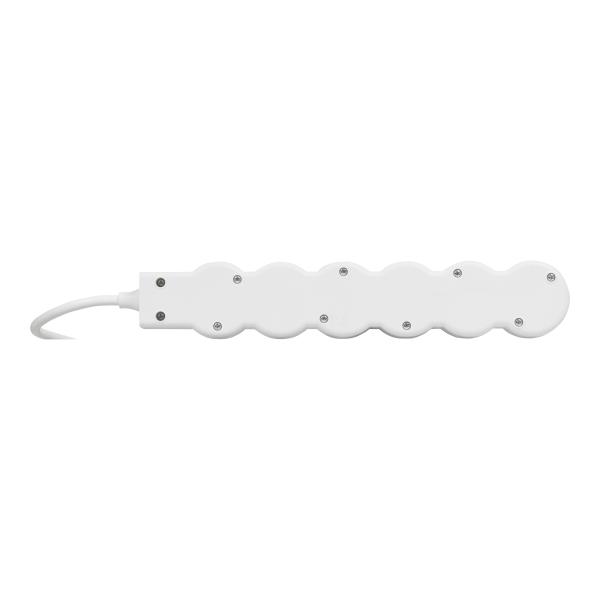 Vignette 2 produit Rallonge 6x2P+T avec cordon 1.5m 3G 1mm - blanc/gris clair | Ref : 049484