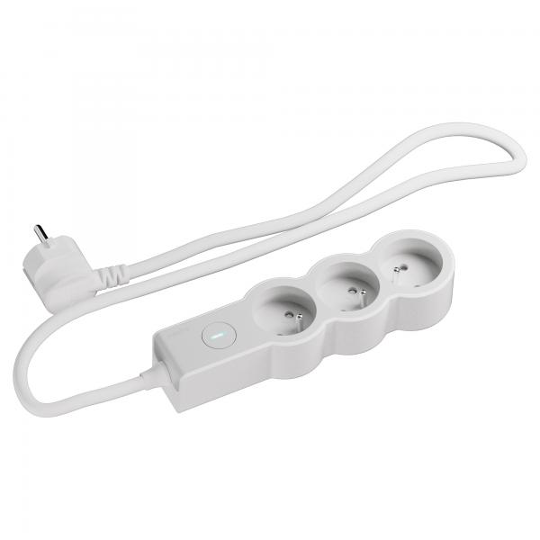 Vignette 2 produit Multiprise 3x2P+T 16A 230V?3680W avec cordon 1.5 m et interrupteur ON/OFF ? Blanc | Ref : 049620