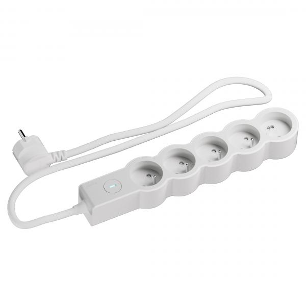 Vignette 2 produit Multiprise 5x2P+T 16A 230V?3680W avec interrupteur ON/OFF et cordon 1.5 m ? Blanc | Ref : 049628