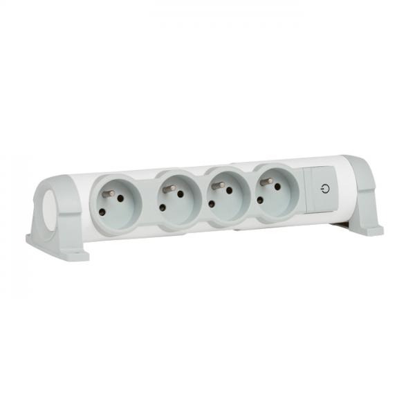 Vignette 2 produit Bloc multiprise mobile avec interrupteur � voyant - 4x2P+T | Ref : 050077