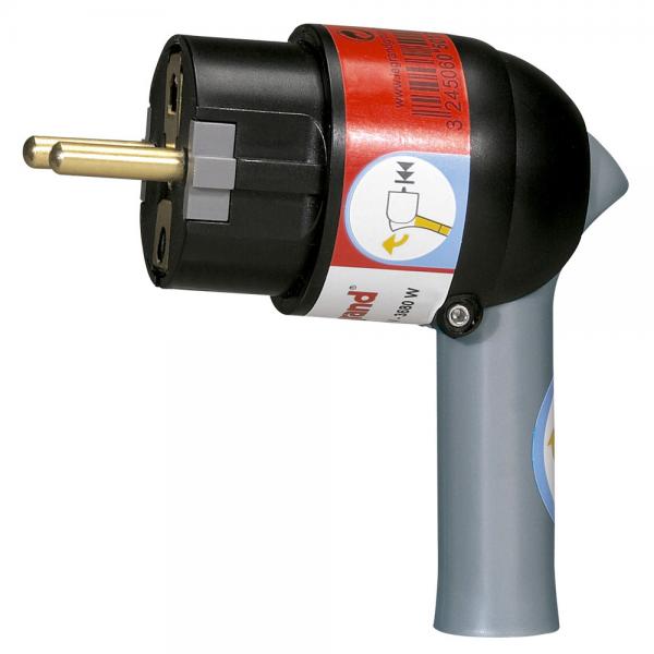 Vignette 2 produit Fiche plastique 2P+T 16A  extraction facilite et sortie latrale - noir | Ref : 050176