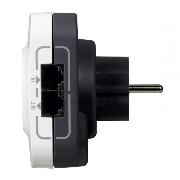 Vignette 2 produit Prise protge 2P+T + 2 prises RJ45 avec parafoudre | Ref : 050670