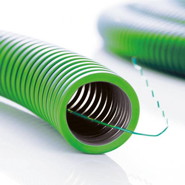 Vignette 2 produit Conduit ICTA TurboGliss� �25mm pour courant faible avec tire - fils  -  RAL6029 | Ref : 05725