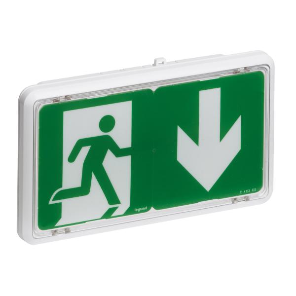 Vignette 2 produit BAES + BAEH d'vacuation saillie IP43 IK07 plastique SATI adressable pour ERP et ERT | Ref : 062660