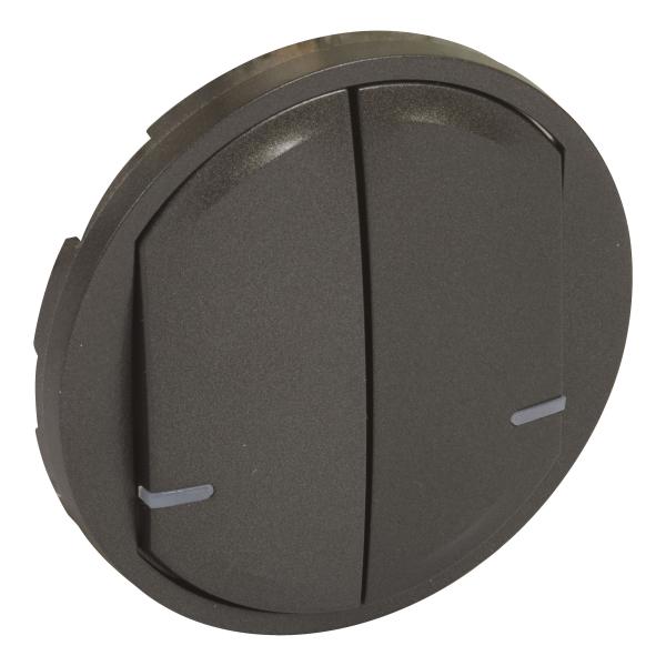 Vignette 2 produit Enjoliveur Cliane with Netatmo inter double connect/cde sans fil - graphite | Ref : 064836