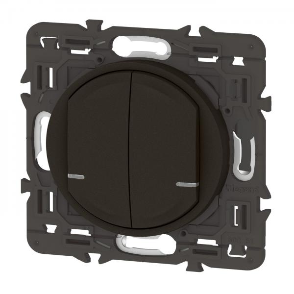 Vignette 2 produit Interrupteur double Neutre connecté Céliane with Netatmo sans plaque graphite | Ref : 064892A