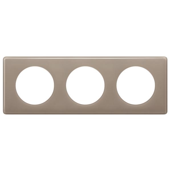 Vignette 2 produit Plaque Cliane Laqu 3 postes  -  finition Galet | Ref : 066613