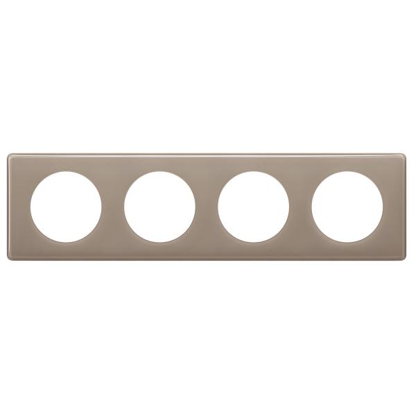 Vignette 2 produit Plaque Cliane Laqu 4 postes  -  finition Galet | Ref : 066614