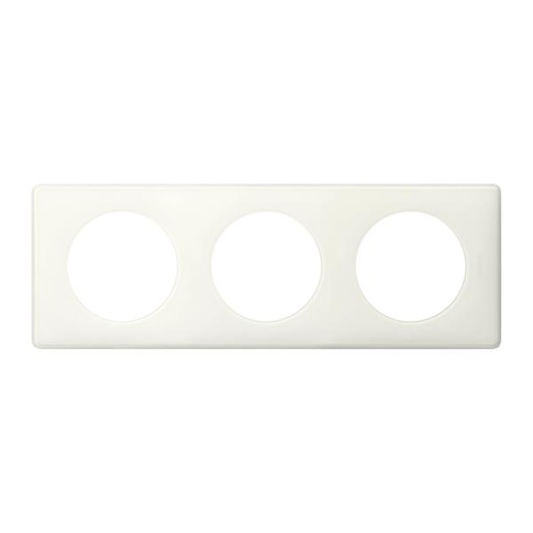 Vignette 2 produit Plaque Cliane Laqu 3 postes  -  finition Blanc | Ref : 066633