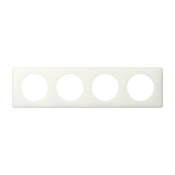 Vignette 2 produit Plaque Cliane Laqu 4 postes  -  finition Blanc | Ref : 066634