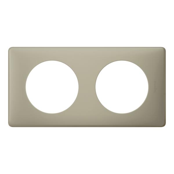Vignette 2 produit Plaque Cliane Poudr 2 postes  -  finition Argile | Ref : 066712