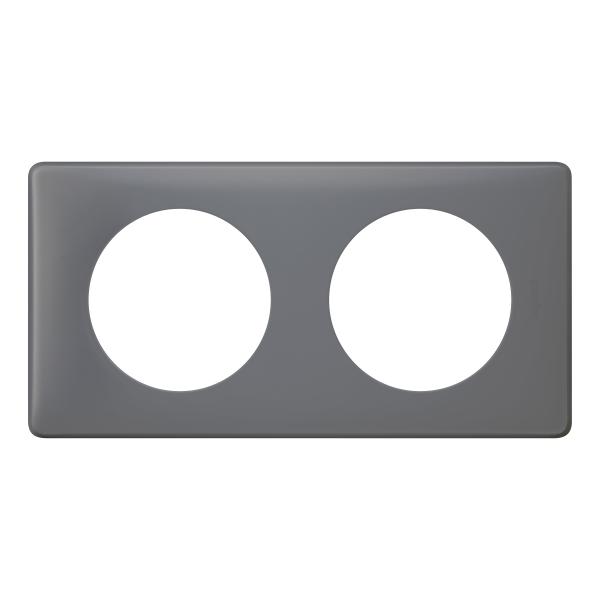 Vignette 2 produit Plaque Cliane Poudr 2 postes  -  finition Schiste | Ref : 066732