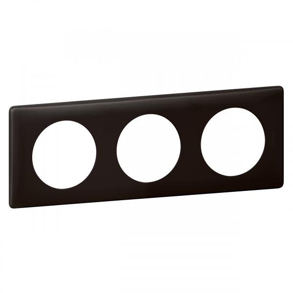 Vignette 2 produit Plaque Cliane Poudr 3 postes  -  finition Basalte | Ref : 066743