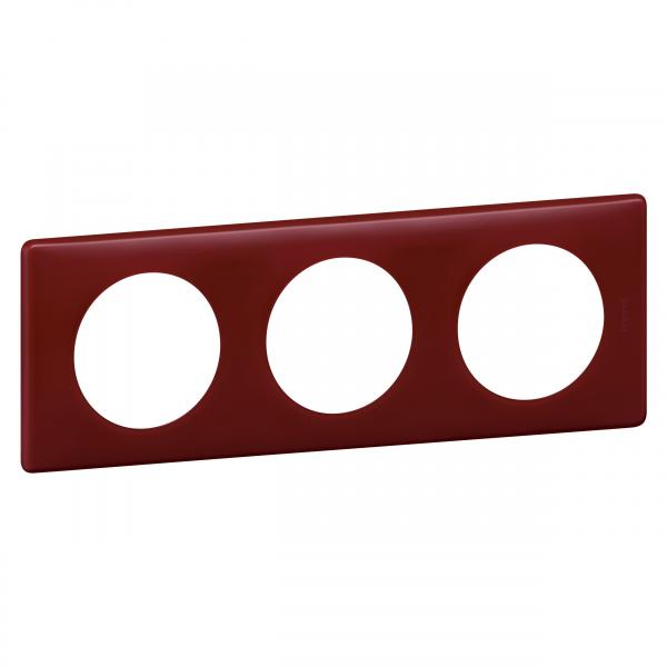 Vignette 2 produit Plaque Cliane Poudr 3 postes  -  finition Bordeaux | Ref : 066753