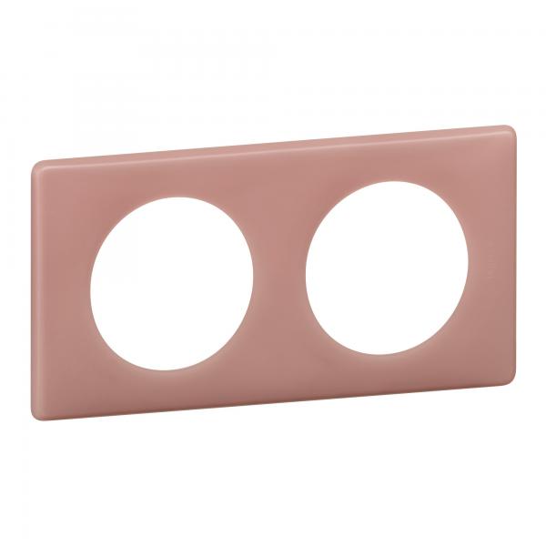 Vignette 2 produit Plaque Cliane Poudr 2 postes  -  finition Vieux rose | Ref : 066762