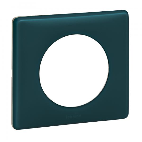 Vignette 2 produit Plaque de finition C�liane Collection Poudr� 1 poste finition Bleu Vert avec syst�me de rattrapage des d�fauts du mur | Ref : 066771