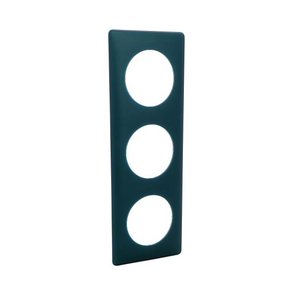 Vignette 2 produit Plaque de finition Cliane Collection Poudr 3 postes finition Bleu Vert avec systme de rattrapage des dfauts du mur | Ref : 066773