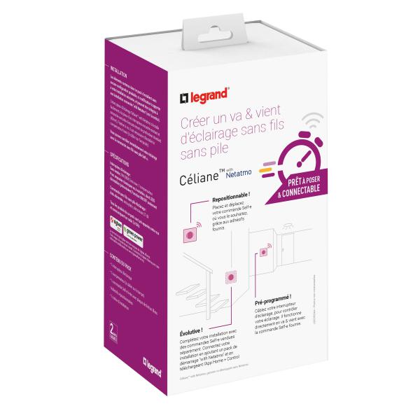 Vignette 2 produit Commande simple sans fil sans pile d'clairage Cliane with Netatmo - blanc | Ref : 067723L