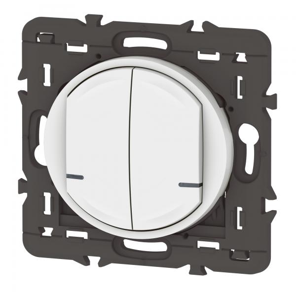 Vignette 2 produit Cde double sans fils clairage/prise Cliane with Netatmo sans plaque blanc | Ref : 067724A