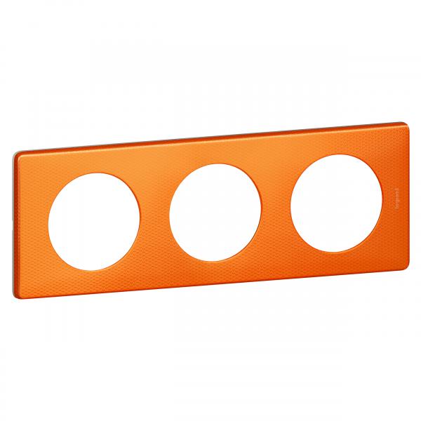 Vignette 2 produit Plaque Cliane Mtal 3 postes  -  finition Orange Snake | Ref : 068763