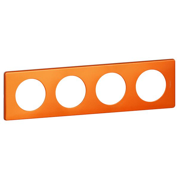 Vignette 2 produit Plaque Cliane Mtal 4 postes  -  finition Orange Snake | Ref : 068764