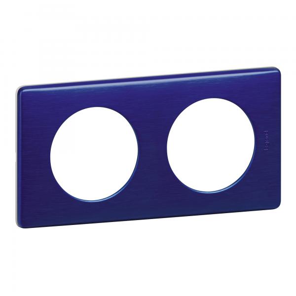 Vignette 2 produit Plaque Cliane Mtal 2 postes  -  finition Nuit d'Encre | Ref : 068782