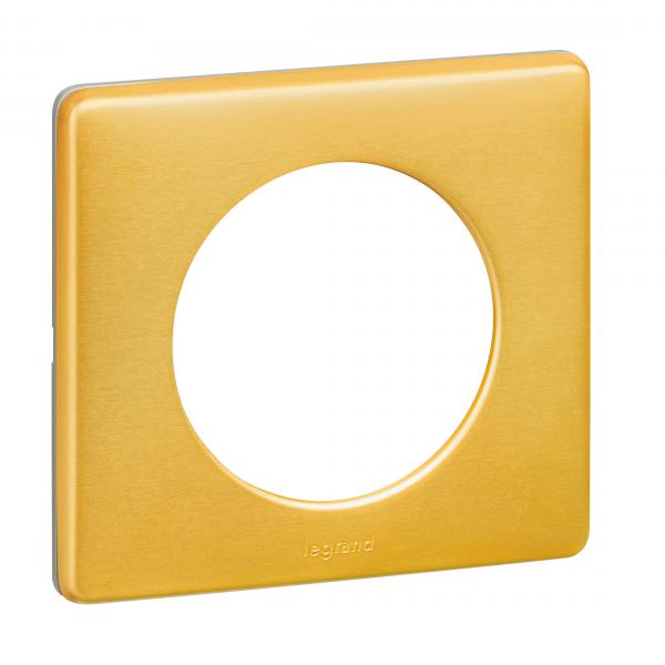 Vignette 2 produit Plaque Cliane Mtal 1 poste  -  finition Laiton | Ref : 068791