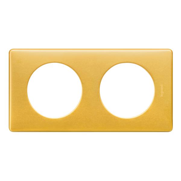 Vignette 2 produit Plaque Cliane Mtal 2 postes  -  finition Laiton | Ref : 068792