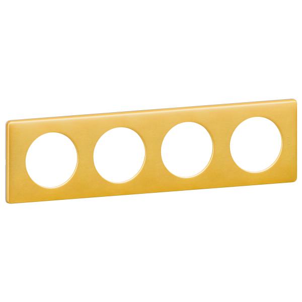 Vignette 2 produit Plaque Cliane Mtal 4 postes  -  finition Laiton | Ref : 068794