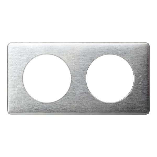 Vignette 2 produit Plaque Cliane Mtal 2 postes  -  finition Aluminium | Ref : 068922