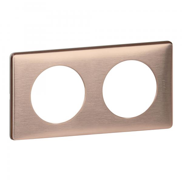 Vignette 2 produit Plaque Céliane Métal 2 postes - finition Copper | Ref : 068992