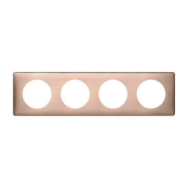 Vignette 2 produit Plaque Cliane Mtal 4 postes  -  finition Copper | Ref : 068994