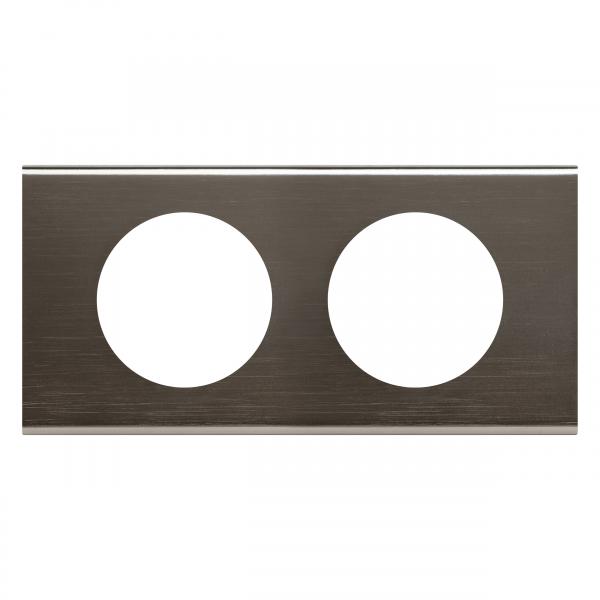 Vignette 2 produit Plaque Cliane Matires 2 postes  -  finition Black Nickel | Ref : 069032