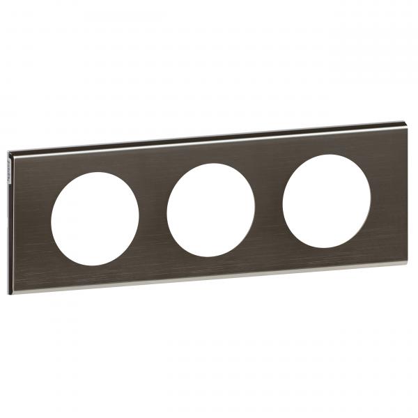 Vignette 2 produit Plaque Cliane Matires 3 postes  -  finition Black Nickel | Ref : 069033