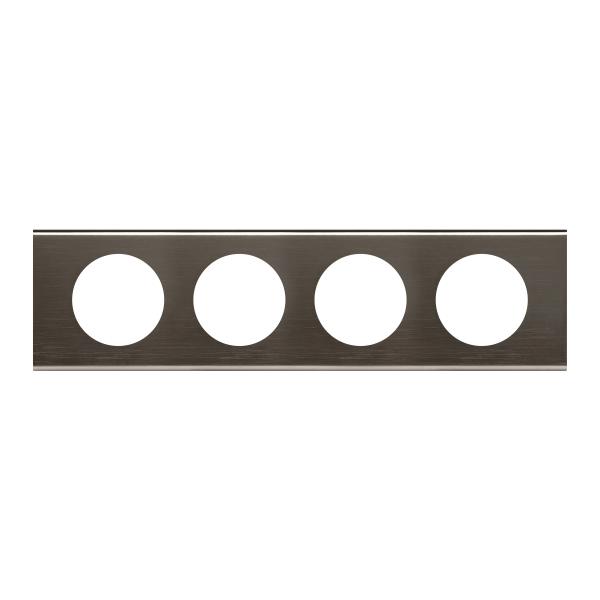Vignette 2 produit Plaque Cliane Matires 4 postes  -  finition Black Nickel | Ref : 069034
