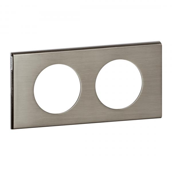 Vignette 2 produit Plaque Cliane Matires 2 postes  -  finition Inox Bross | Ref : 069102