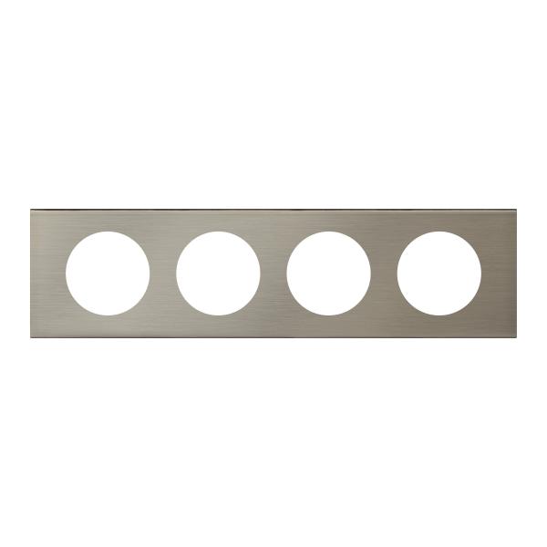 Vignette 2 produit Plaque Cliane Matires 4 postes  -  finition Inox Bross | Ref : 069104