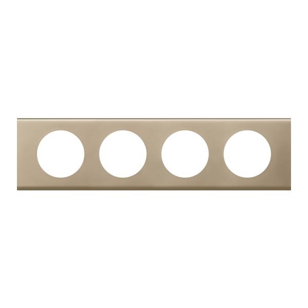 Vignette 2 produit Plaque Cliane Matires 4 postes  -  finition Nickel Velours | Ref : 069114