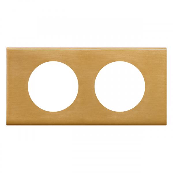 Vignette 2 produit Plaque Cliane Matires 2 postes  -  finition Bronze Dor | Ref : 069132
